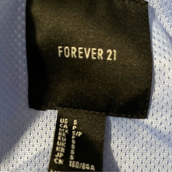 Forever 21 Zip Up Windbreaker Blue White & Red Size Small - Picture 3 of 4